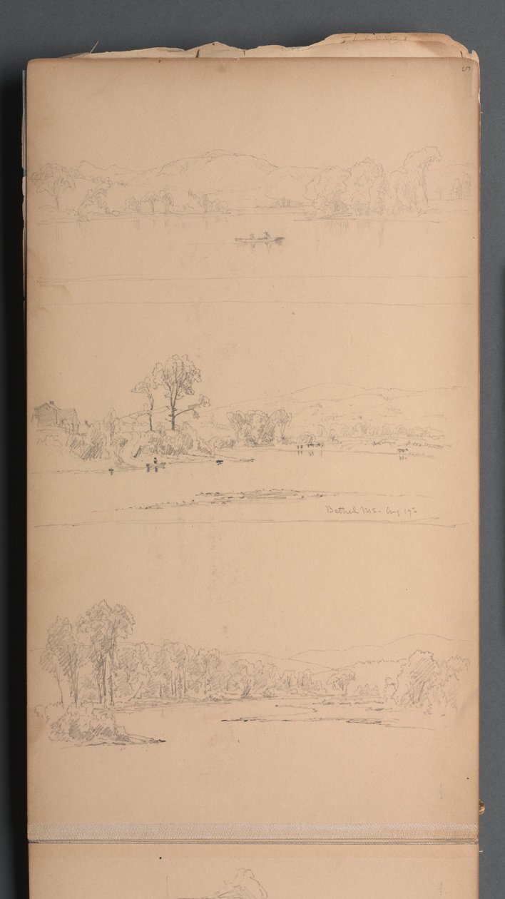 Sketchbook, página 05: "Bethel ME Aug 19th" de Sanford Robinson Gifford