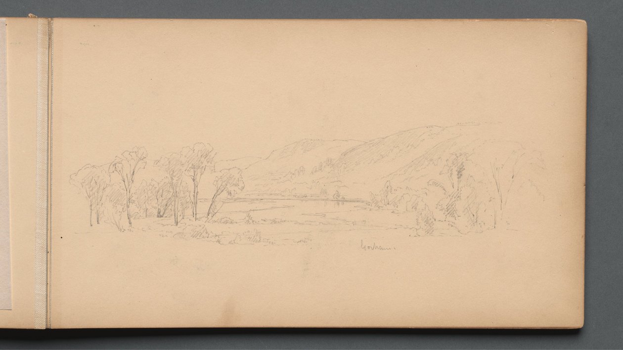Sketchbook, página 06: "Gorham" (Maine) de Sanford Robinson Gifford