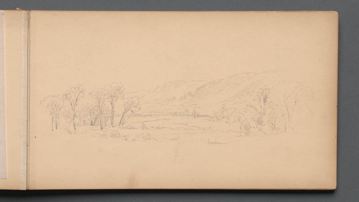 Caderno de desenho, página 06: Gorham Maine, 1859. de Sanford Robinson Gifford