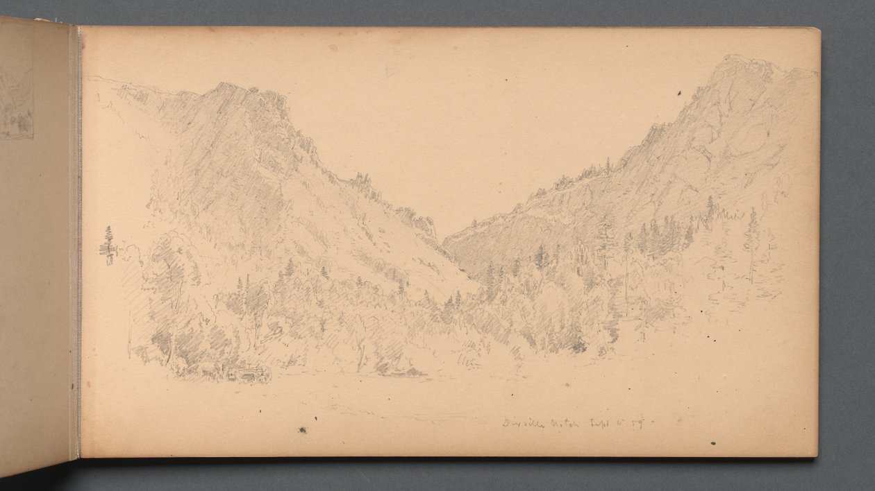 Sketchbook, página 18: Dixville Notch, 4 de setembro de 89, 1859. de Sanford Robinson Gifford