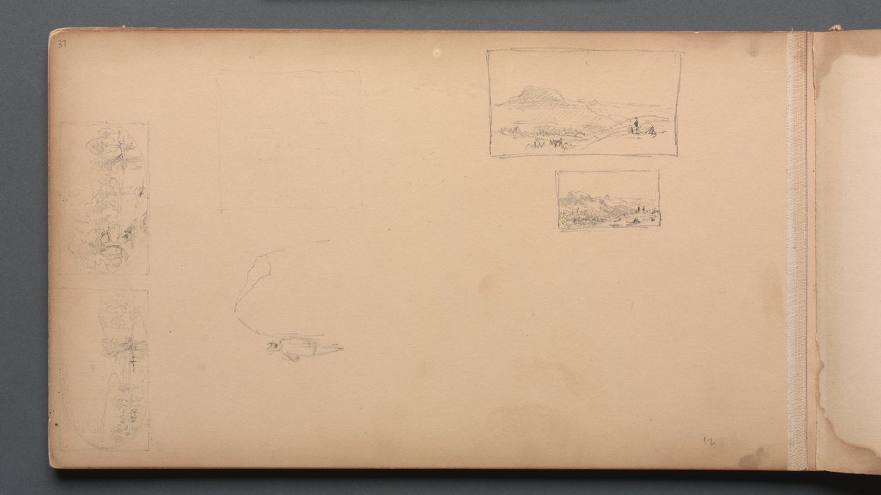 Sketchbook, página 37: Maine Landscape Vignittes, 1859. de Sanford Robinson Gifford