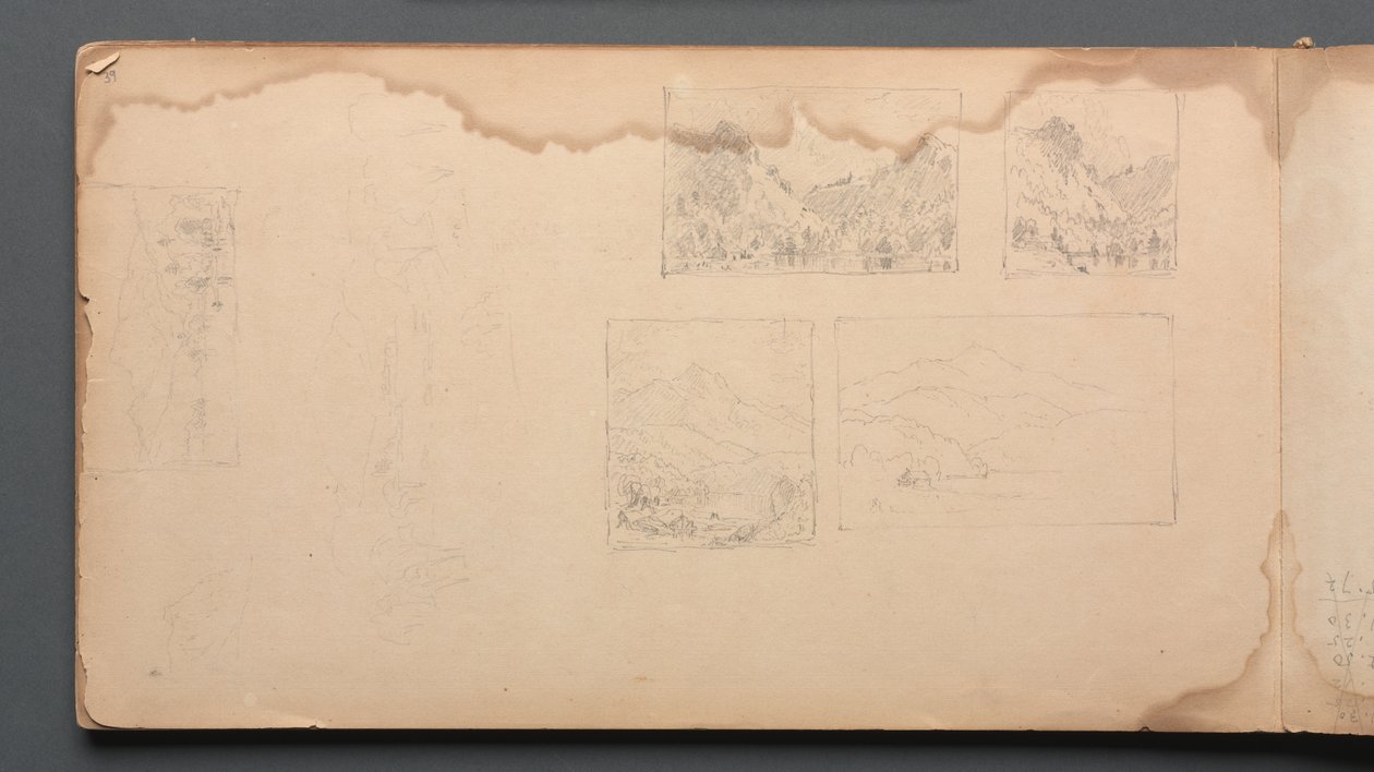 Sketchbook, página 39: Maine Landscape Vignittes, 1859. de Sanford Robinson Gifford