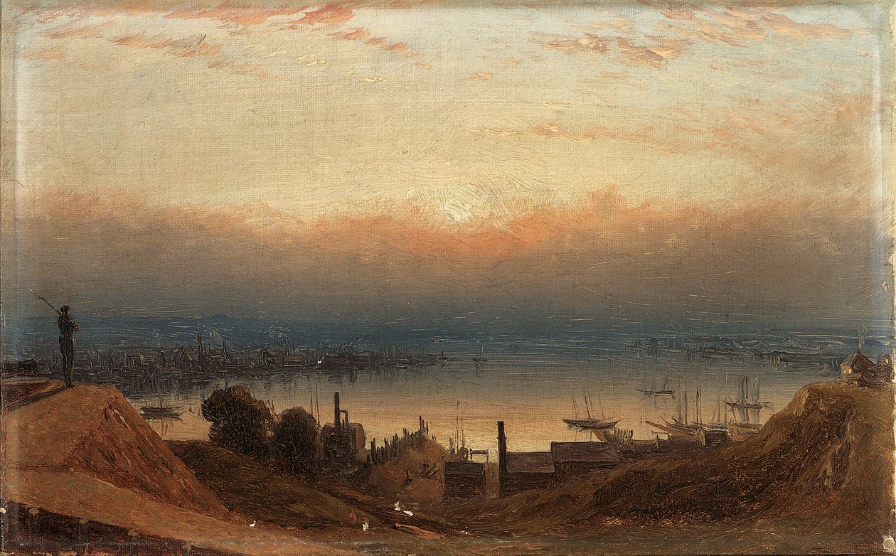 A bacia do Patapsco de Federal Hill, Baltimore de Sanford Robinson Gifford