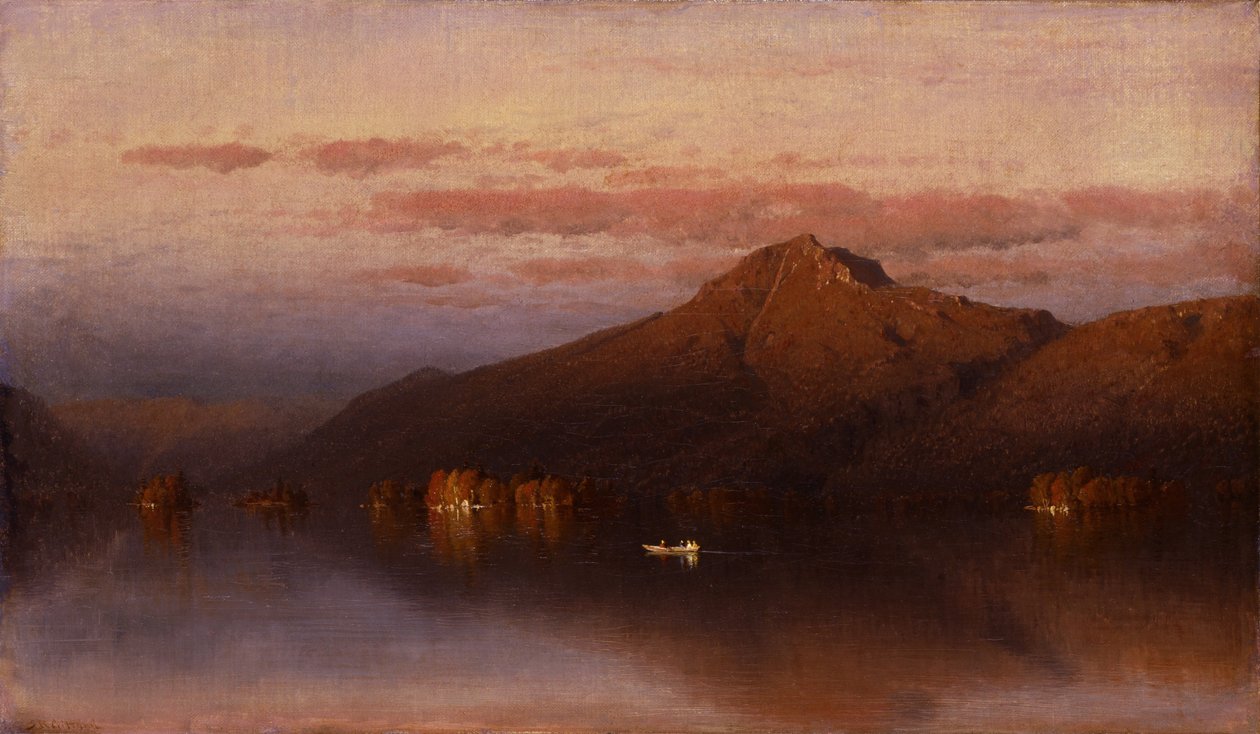 Montanha Whiteface a partir de Lake Placid de Sanford Robinson Gifford
