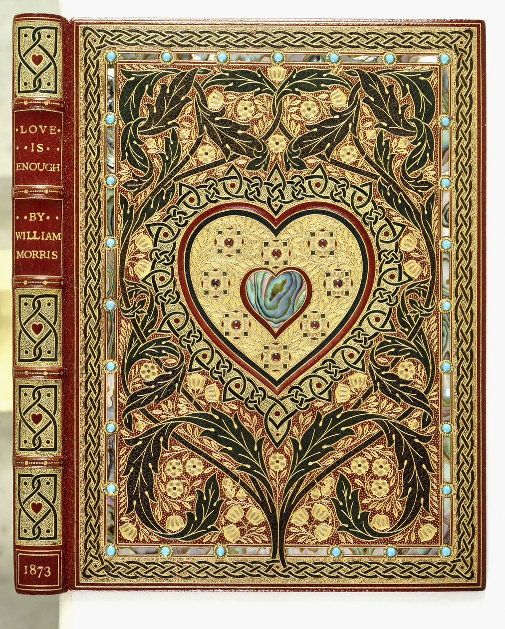 Capa do livro &39;Love is Enough or The Freeing of Pharamond&39;, de William Morris de Sangorski and Sutcliffe