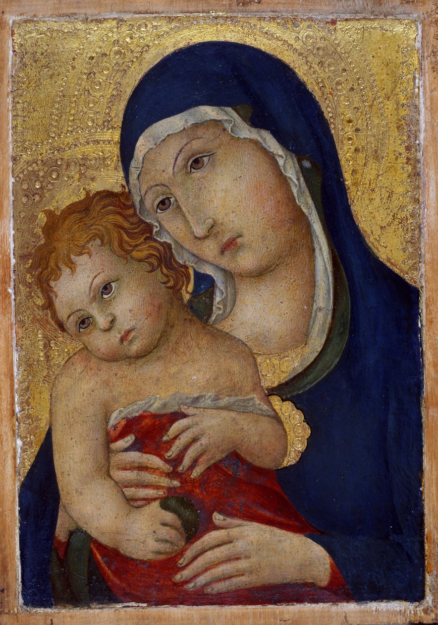 Madonna and Child, c.1450 (têmpera na madeira) de Sano di Pietro
