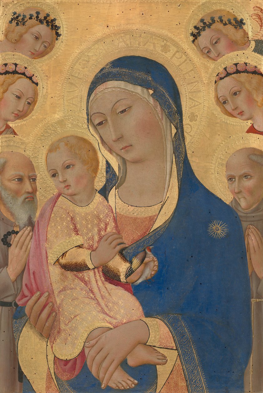 Madonna e Criança com São Jerônimo, São Bernardino e Anjos de Sano di Pietro
