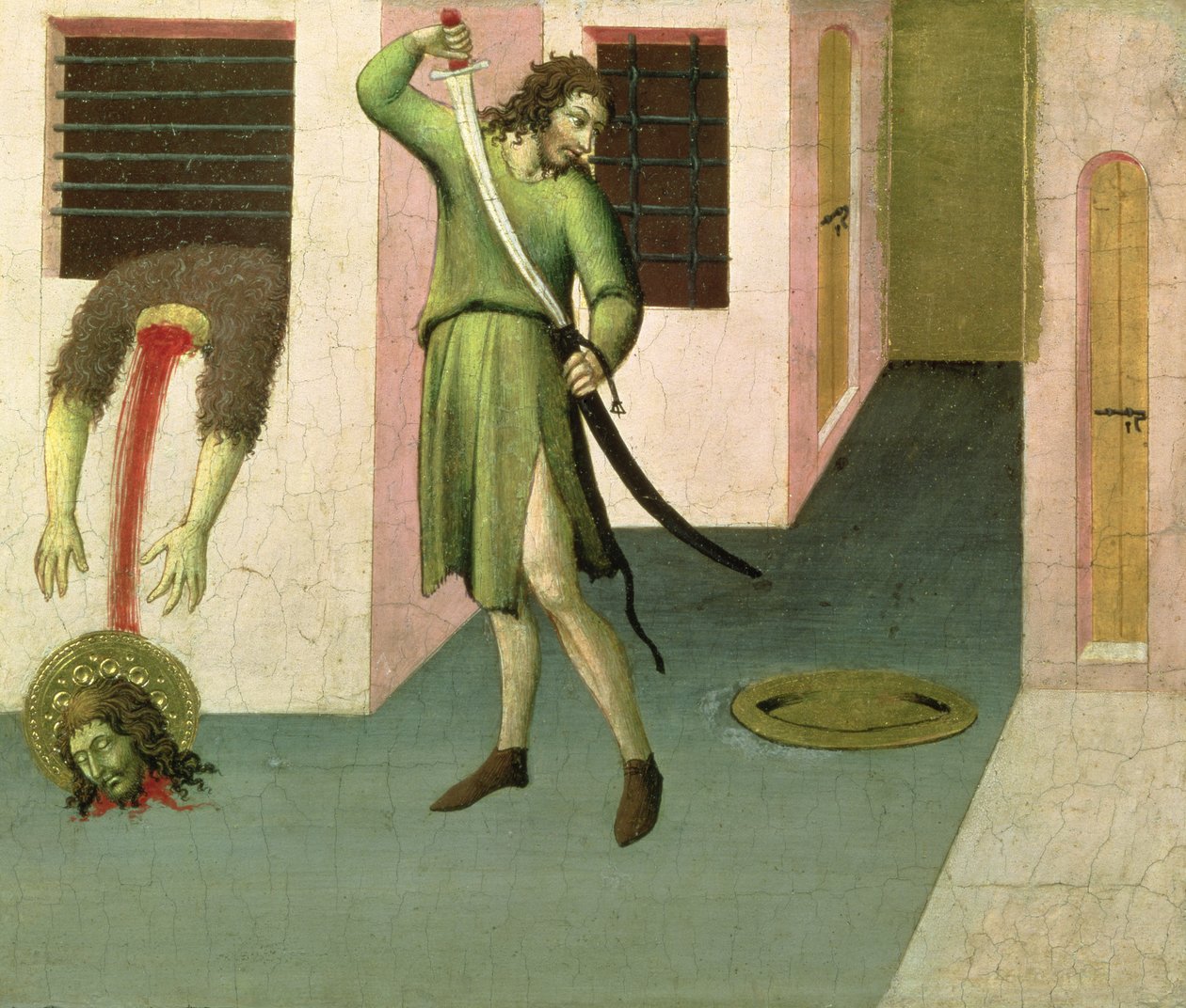 A decapitação de São João Batista (têmpera no painel) (ver também 53648) de Sano di Pietro