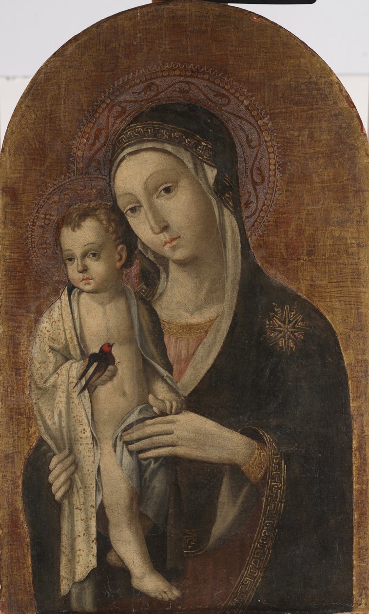 Madonna e criança (têmpera no painel) de Sano di also Ansano di Pietro di Mencio Pietro