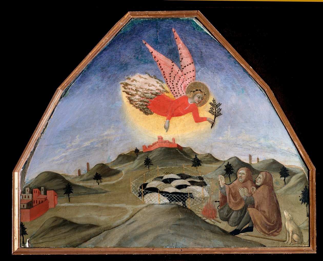 A Anunciação aos Pastores - Pintura de Sano di also Ansano di Pietro di Mencio Pietro