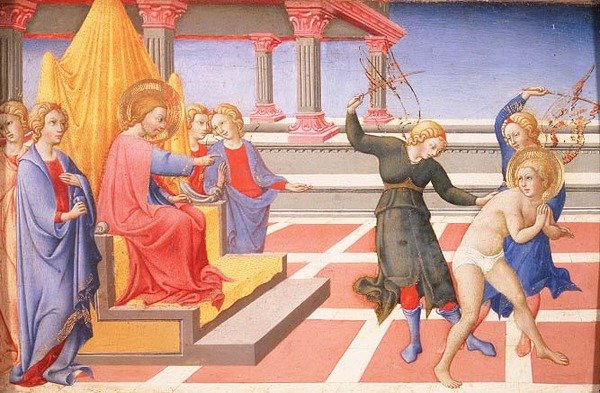 A Flagelação de São Jerônimo de Sano di also Ansano di Pietro di Mencio Pietro