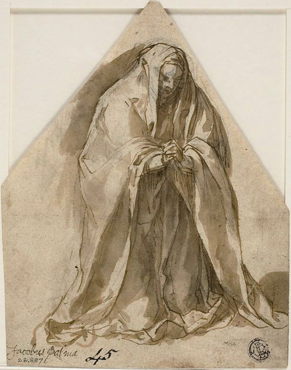 Mulher Ajoelhada (reto e verso) de Sante Peranda
