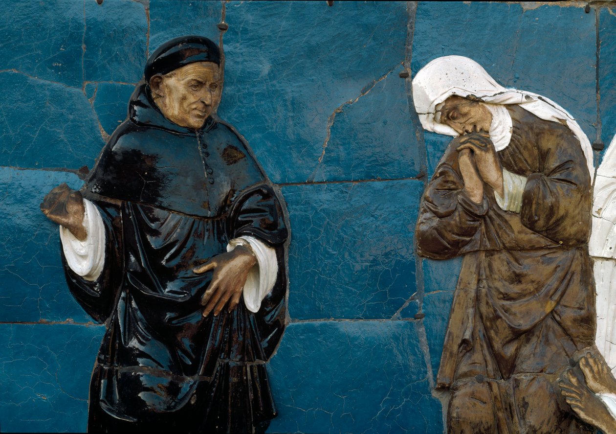 As Sete Obras de Misericórdia, sepultar os Mortos de Santi Buglioni