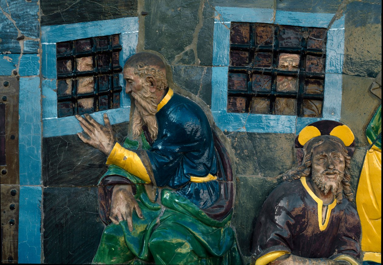 As Sete Obras de Misericórdia, visitando os prisioneiros de Santi Buglioni