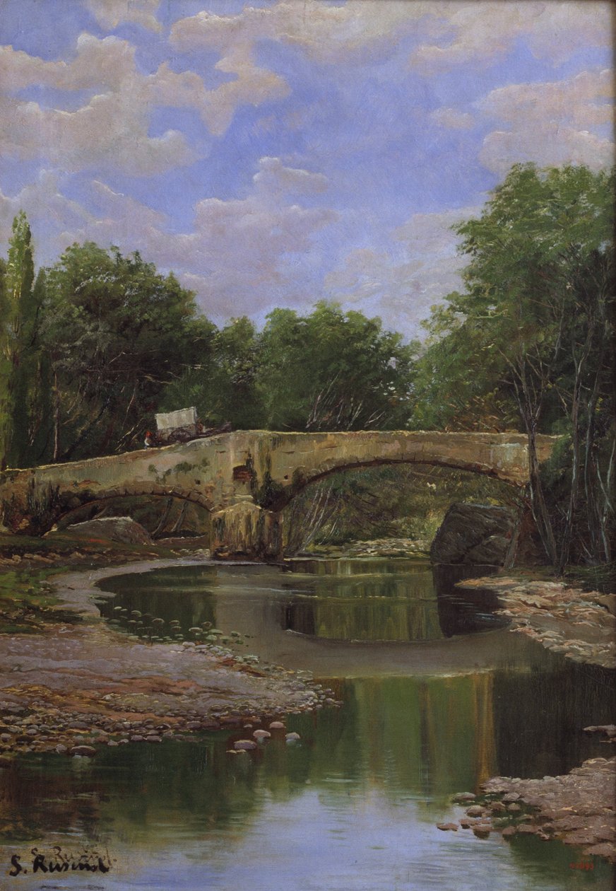Ponte sobre um rio de Santiago Rusiñol