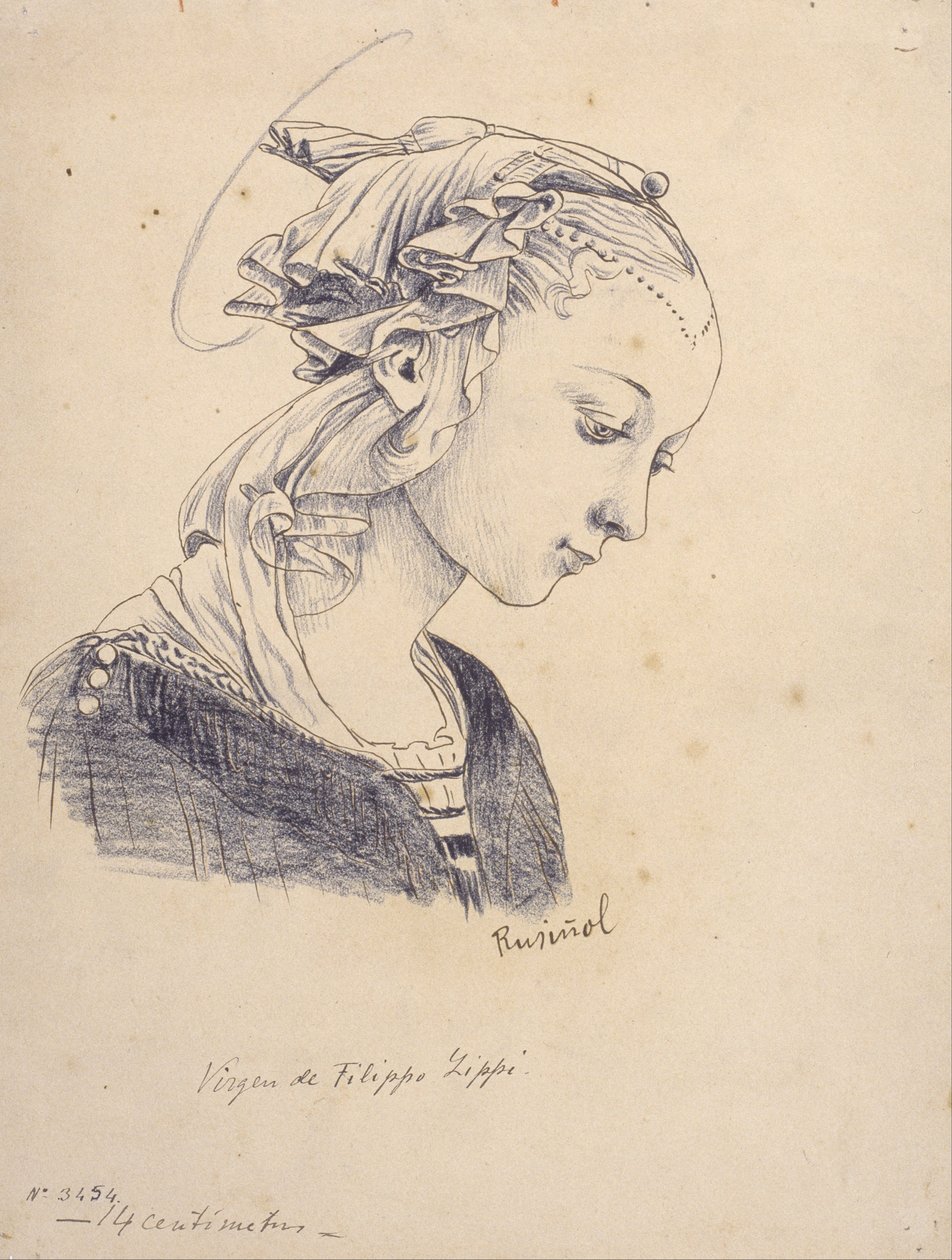 Busto da Madonna com Anjos por Filippo Lippi de Santiago Rusiñol