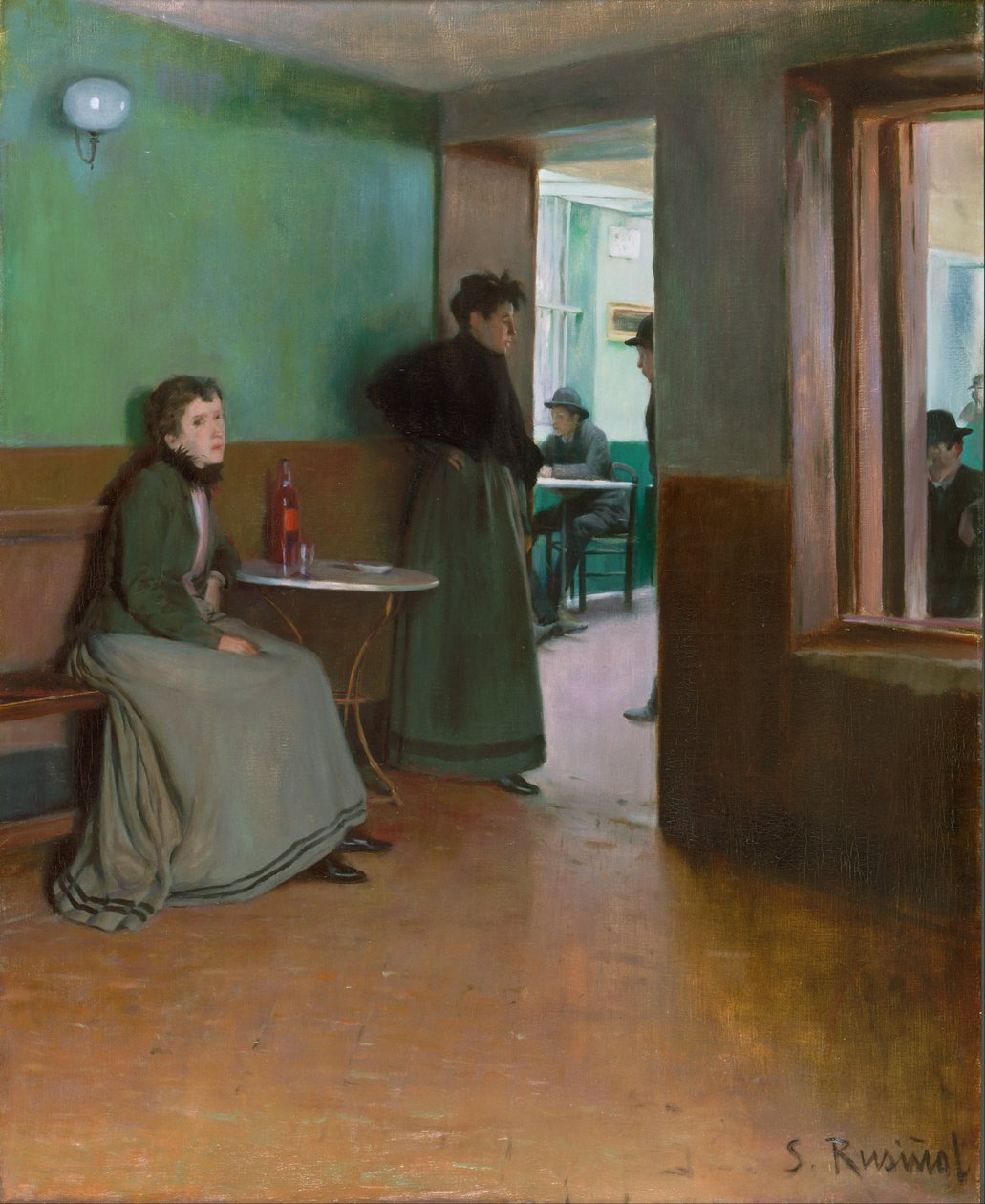 Interior de um café de Santiago Rusiñol