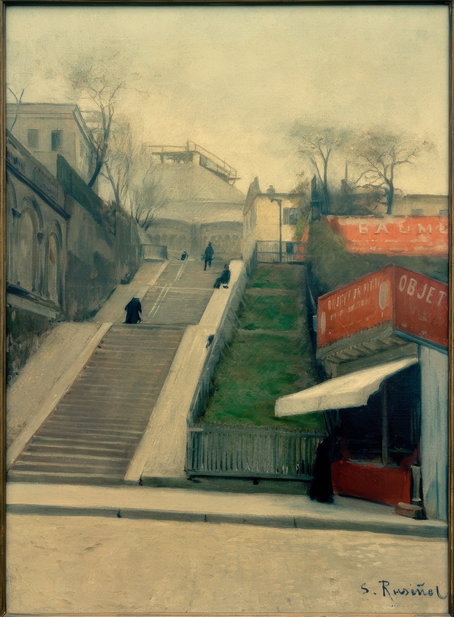 O Sagrado Coração em construção de Santiago Rusiñol