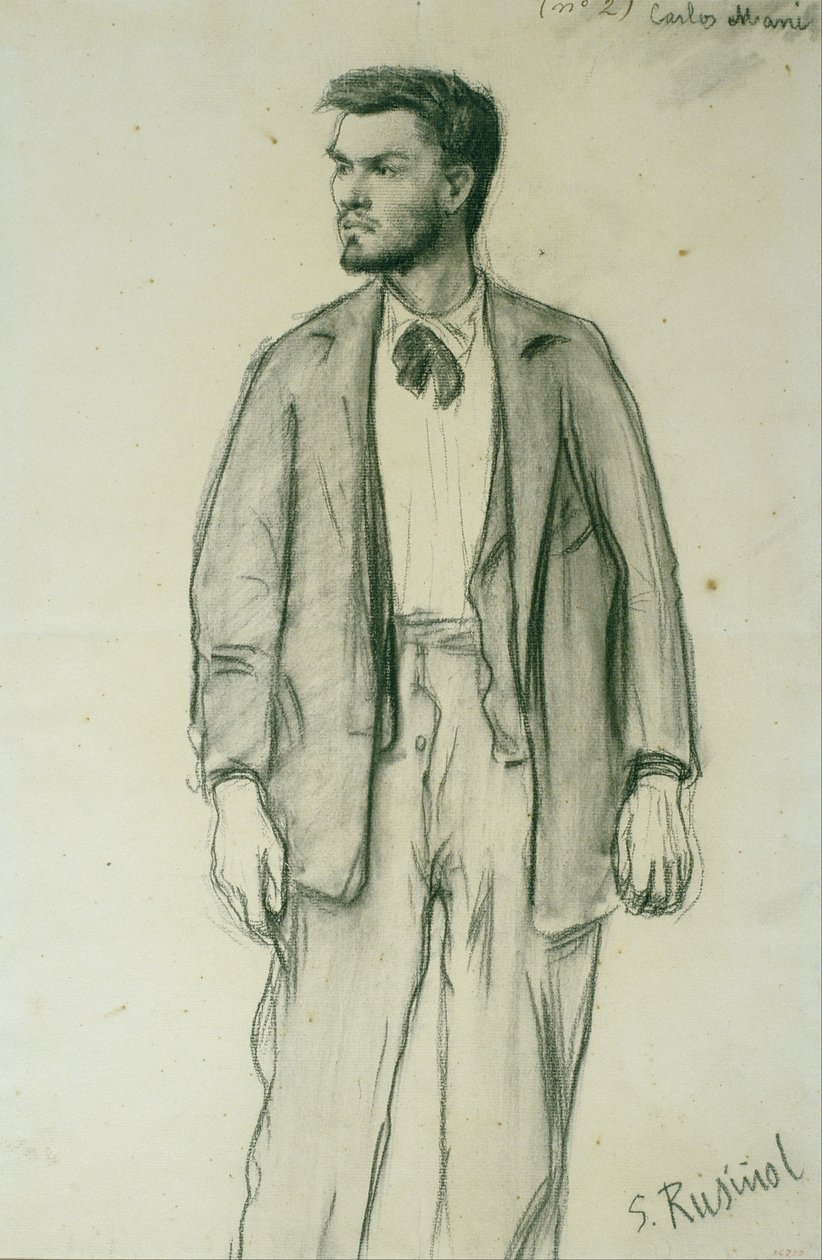 Retrato de Carles Mani de Santiago Rusiñol