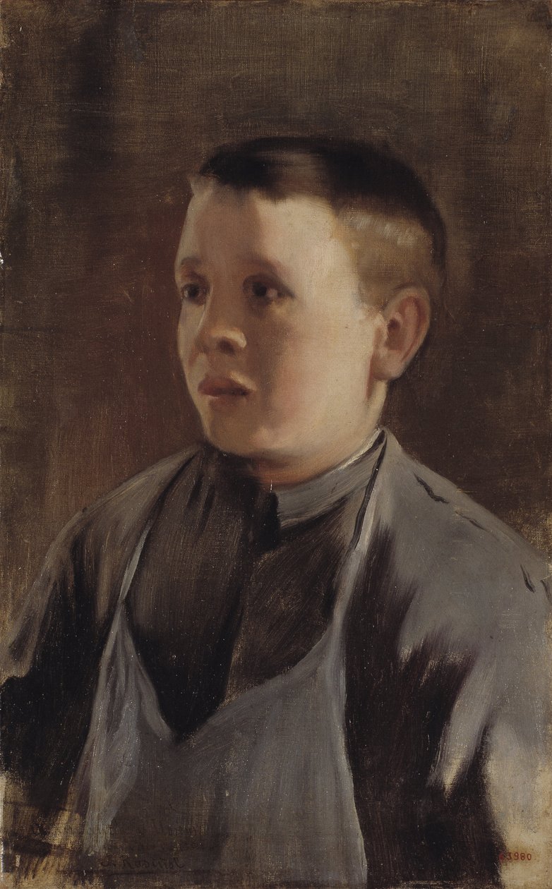 Retrato de um menino de Santiago Rusiñol