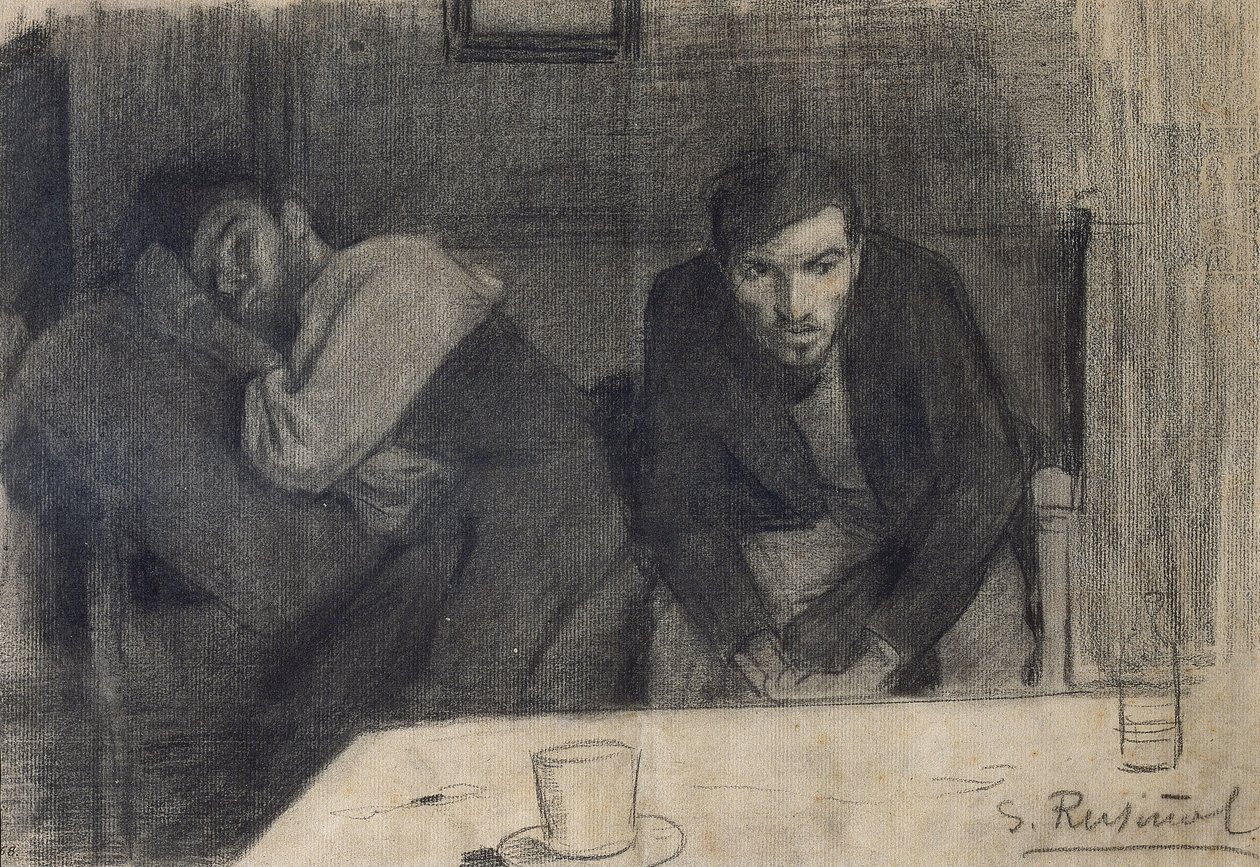 Retrato do escultor Carles Mani e do pintor Pere Ferran de Santiago Rusiñol