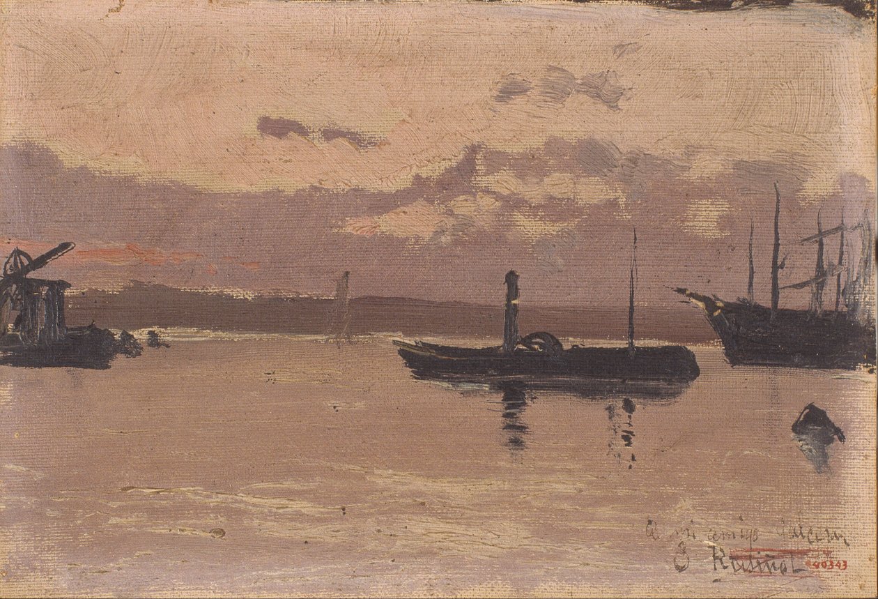 Esboço de um porto de Santiago Rusiñol