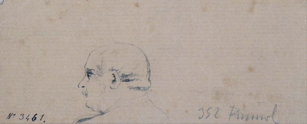 Estudo de uma cabeça masculina de Santiago Rusiñol