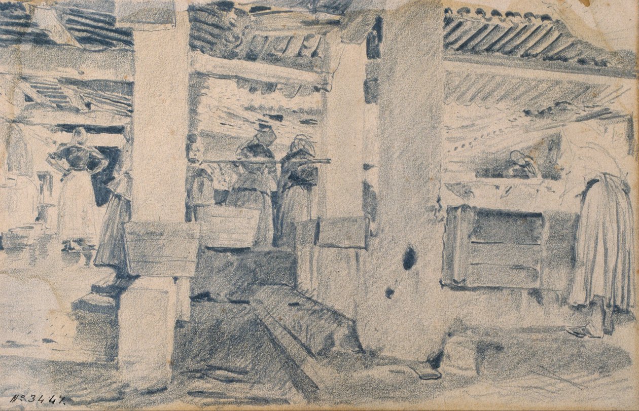 Interior do local de lavagem de Santiago Rusiñol