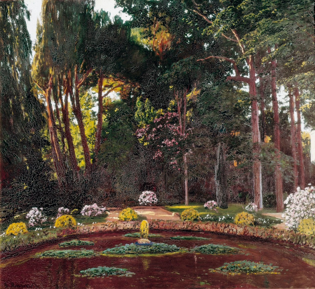 Art Nouveau "" O Jardim "" (Arbucies). Pintura de Santiago Rusinol y (i) Prats (1861-1931) El Vendrell do final do século XIX. Casa-Museu Pau Casals. de Santiago Rusinol i Prats
