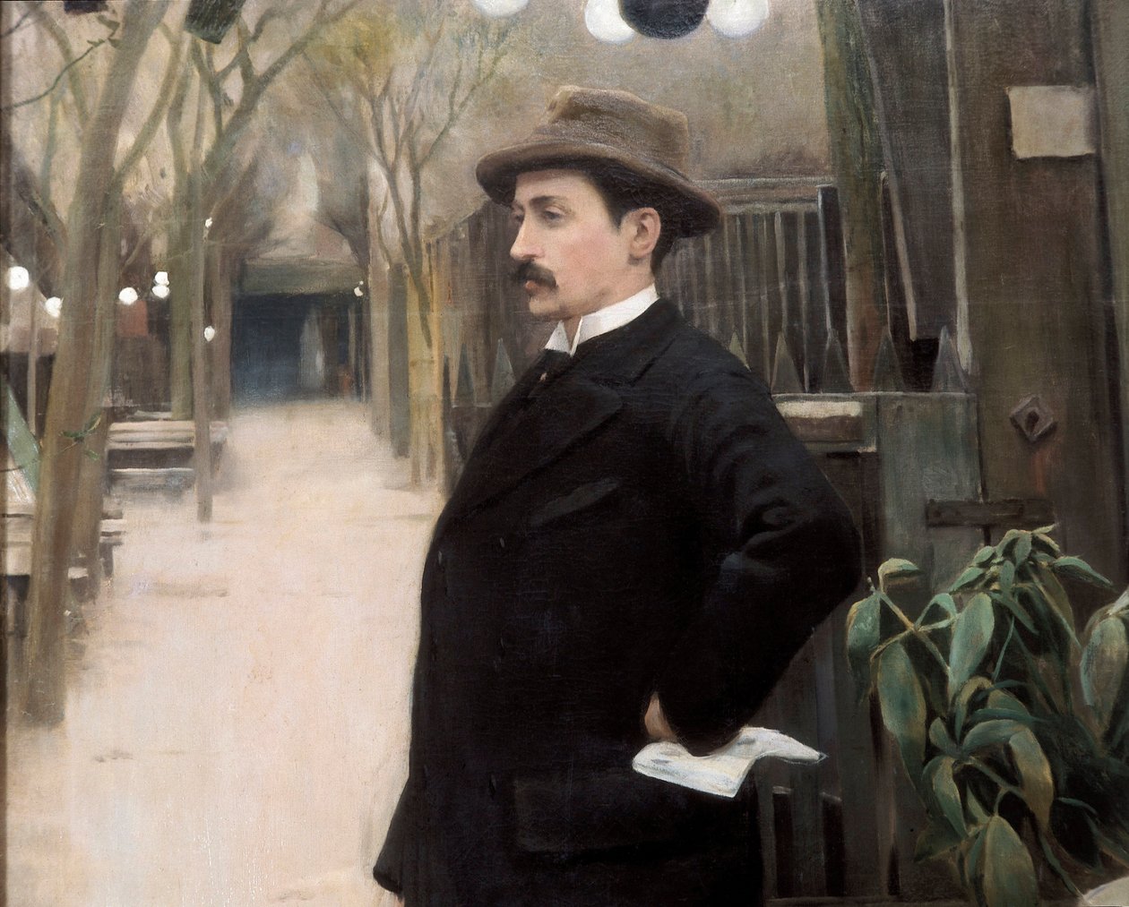 "Retrato do pintor Miguel Utrillo (1862-1934) durante a sua estadia em Paris" Detalhe. Pintura de Santiago Rusinol y (i) Prats (1861-1931) 1891. de Santiago Rusinol i Prats