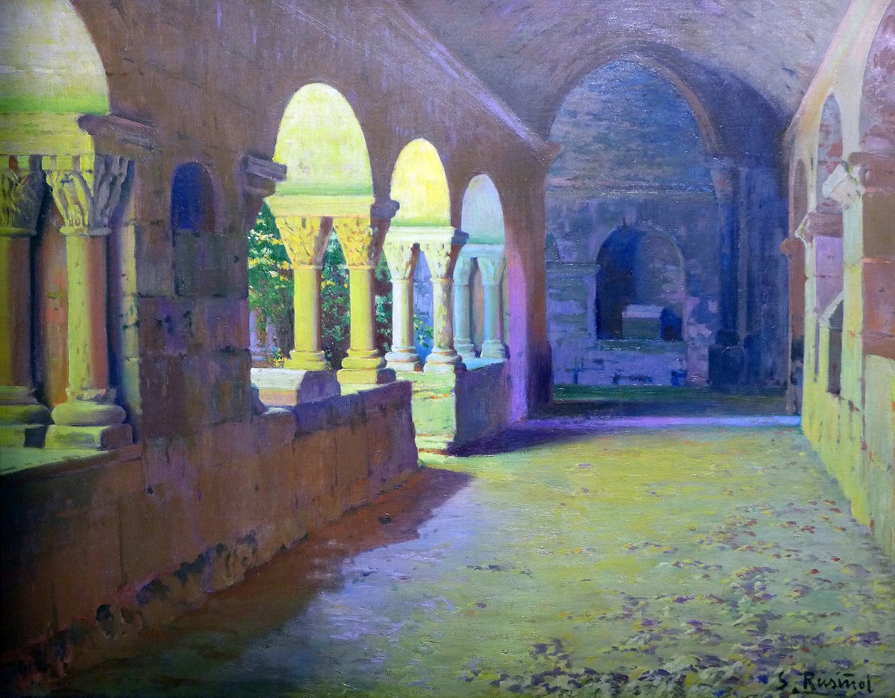 O Claustro Românico de Sant Benet de Bages - Pintura de Santiago Rusinol y (i) Prats (1861-1931) 1907 Madrid, coleccionador Banco Santander. de Santiago Rusinol i Prats
