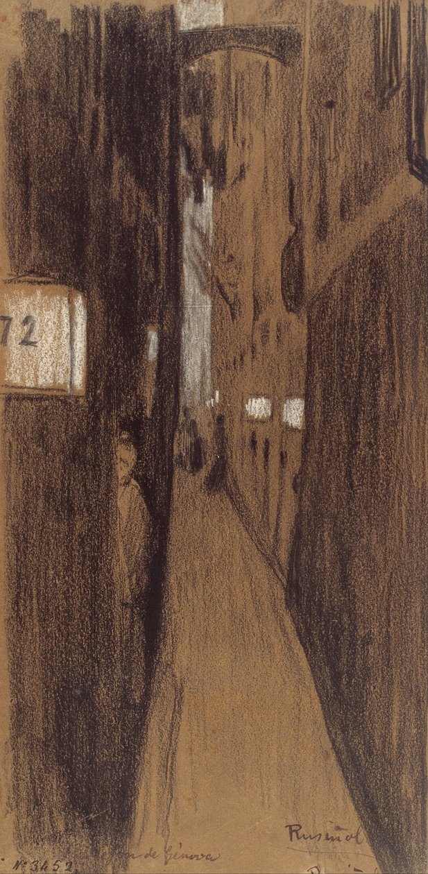 Beco em Gênova de Santiago Rusiñol