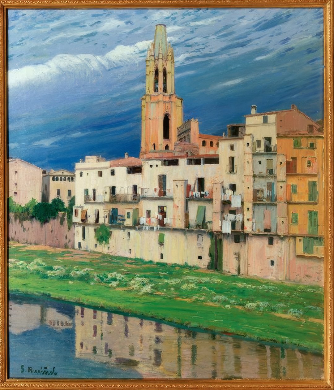 O rio Onyar em Girona de Santiago Rusiñol