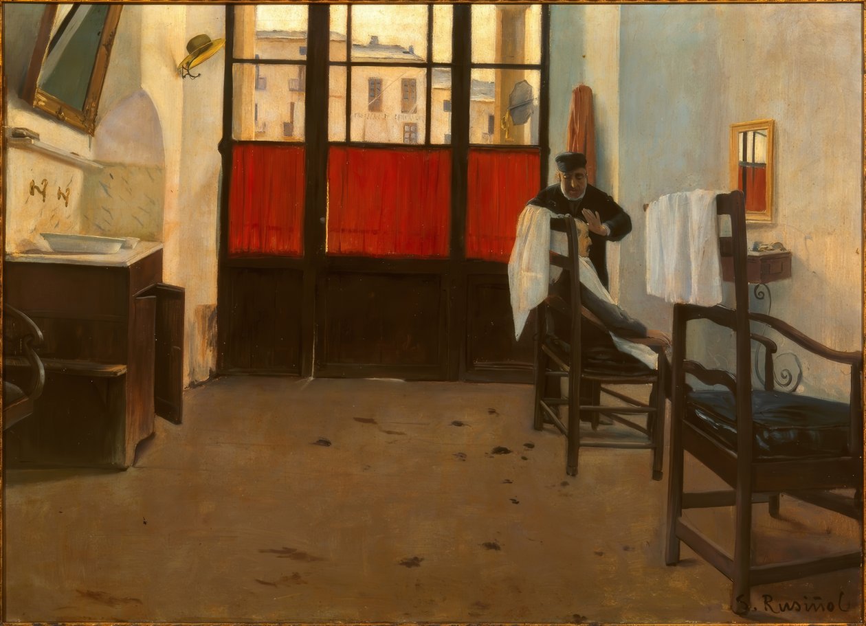 O cabeleireiro Puigcerdà de Santiago Rusiñol