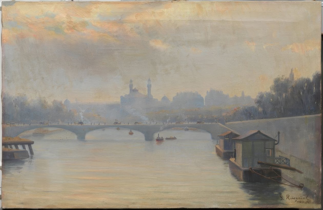O Sena e o Trocadero de Santiago Rusiñol