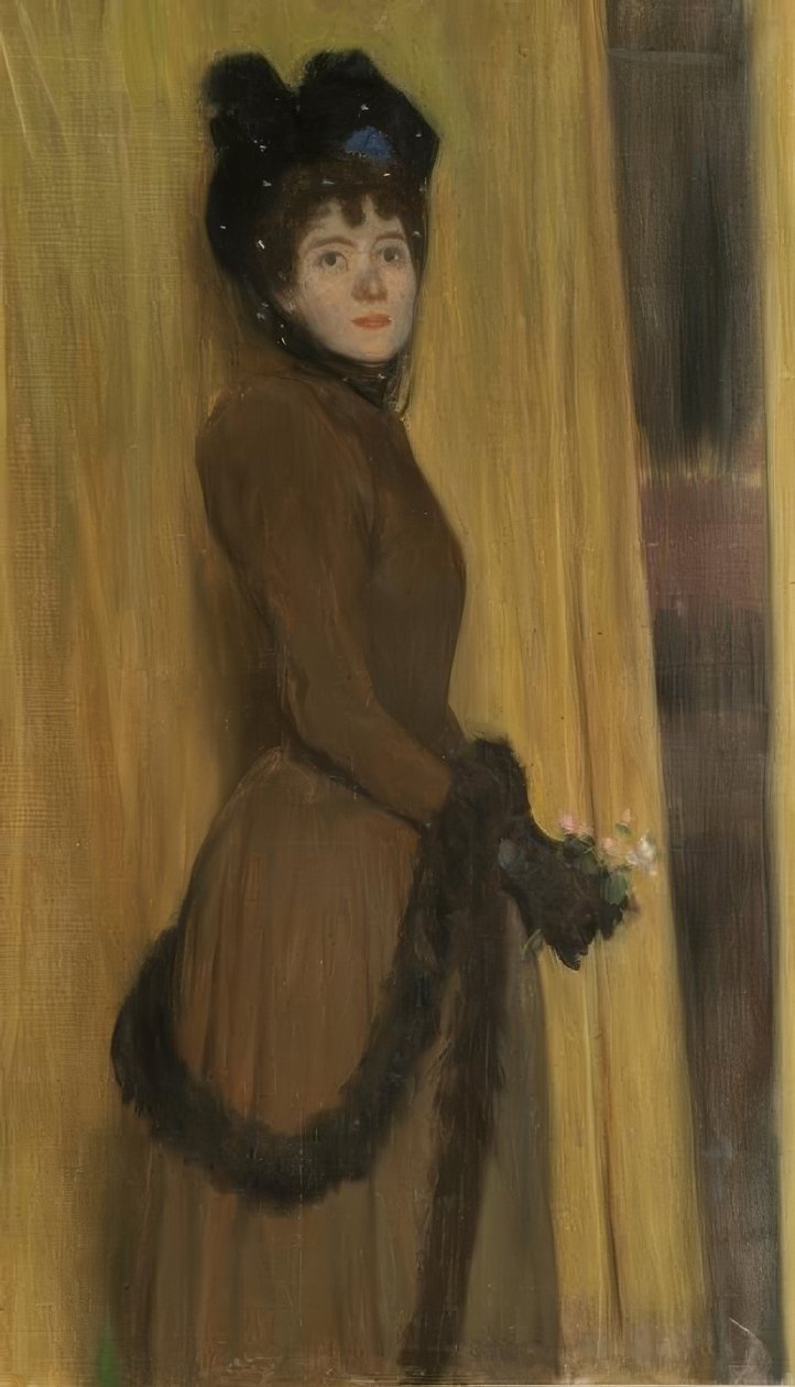 Retrato Miss Mc Flower de Santiago Rusiñol