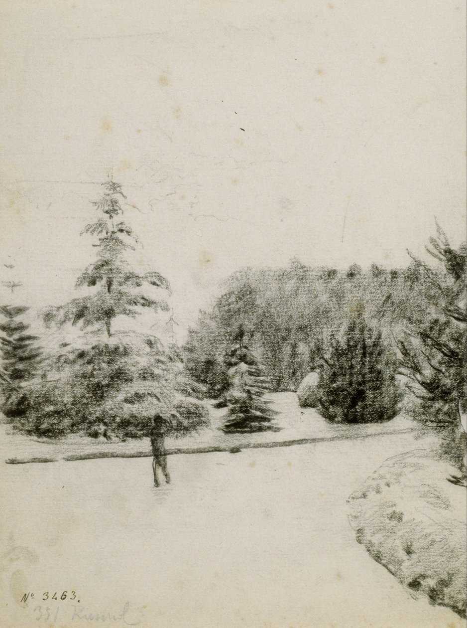Estudo de um jardim de Santiago Rusiñol
