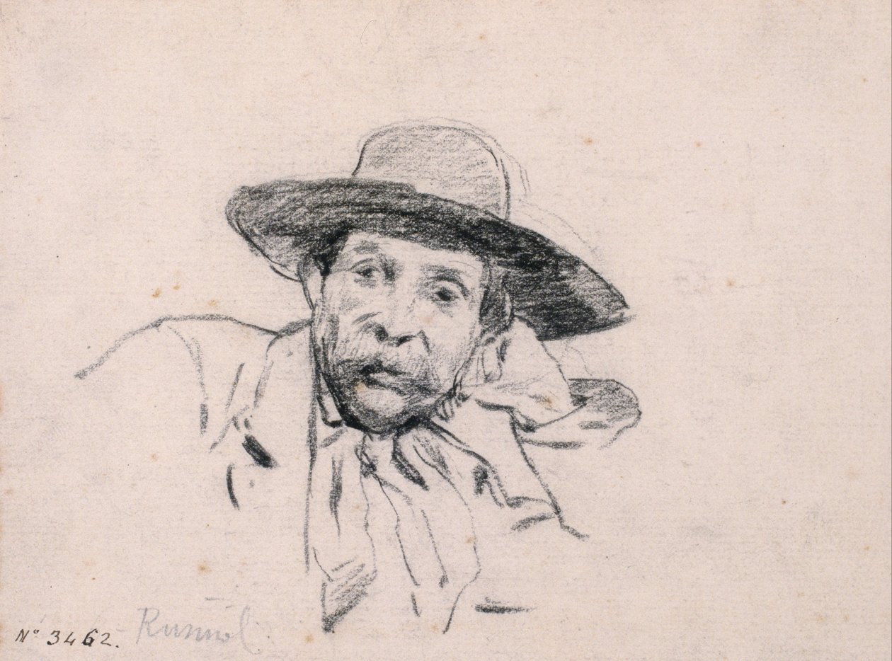 Estudo de uma cabeça masculina de Santiago Rusiñol