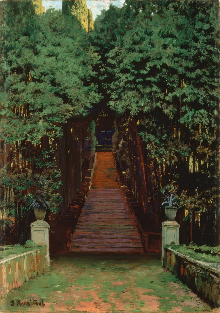 Escadas no jardim de Santiago Rusiñol