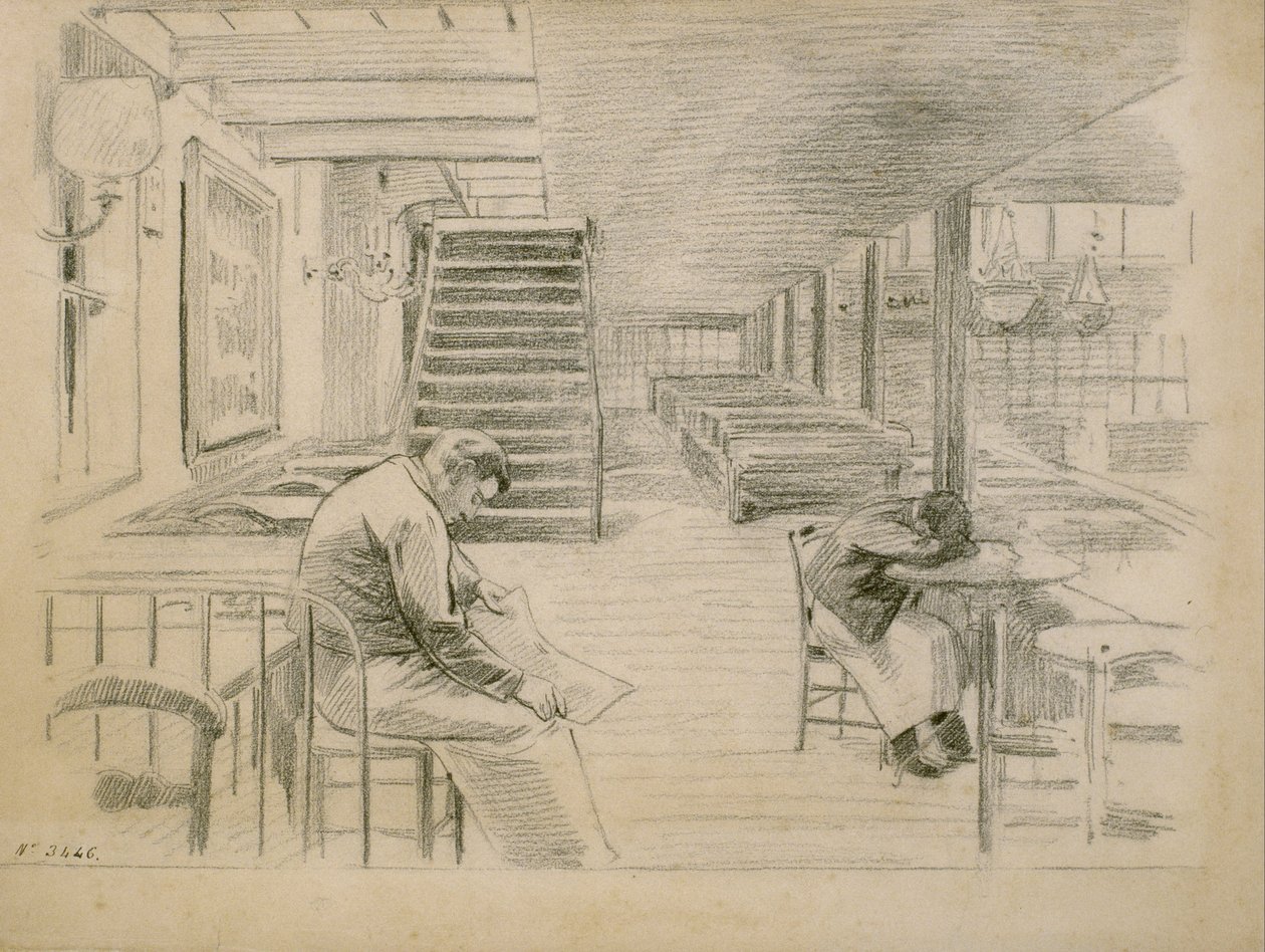 Esperando pelos clientes de Santiago Rusiñol