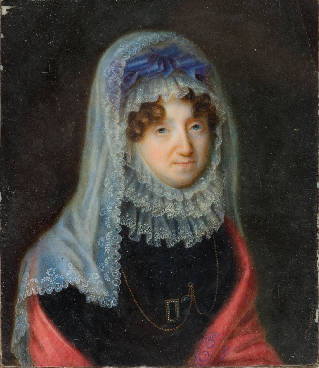 Retrato de Lucy Byng, Condessa Viúva de Bradford (1766-1844), c.1806-44 (óleo sobre tela) de Santo Panario