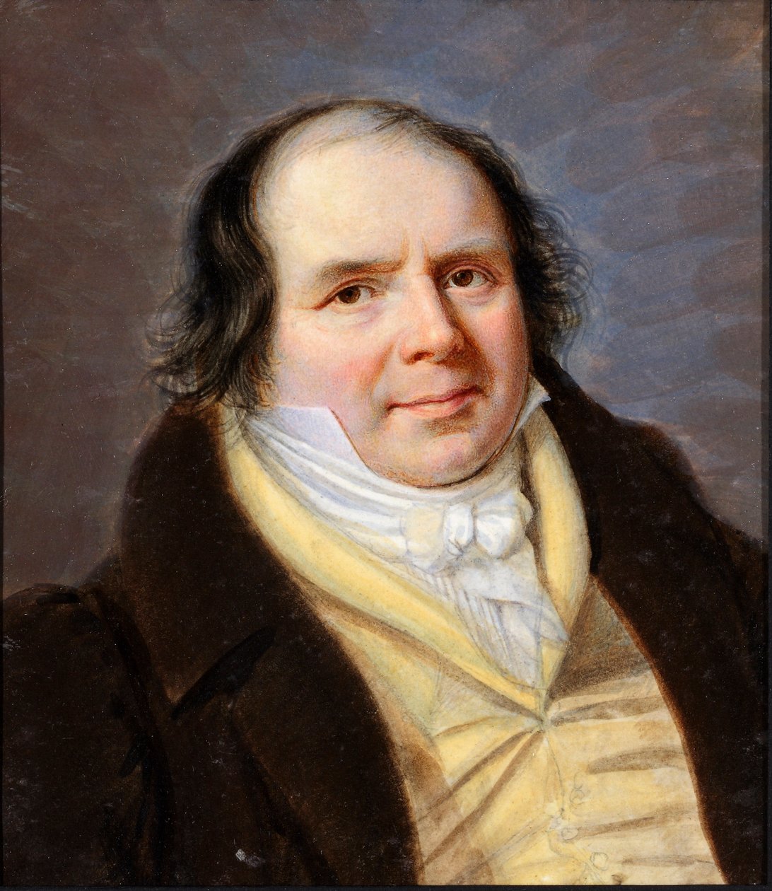 Retrato de um Homem Corpulento da Pintura Burguesa Genesa de Santo Panario (1786-1871) Genes, Galleria d