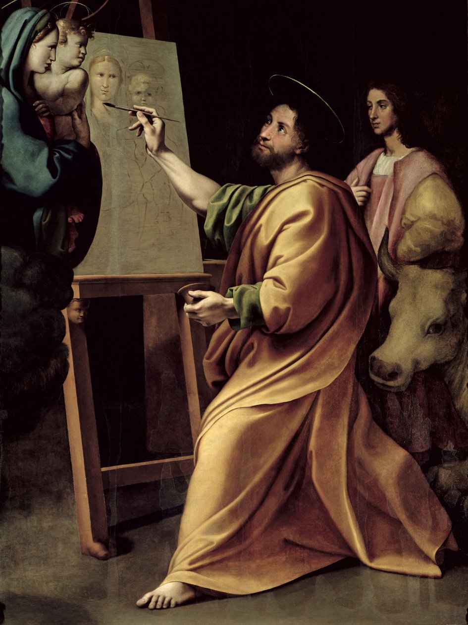 São Lucas pintando a Virgem de Raffaello Sanzio Raphael