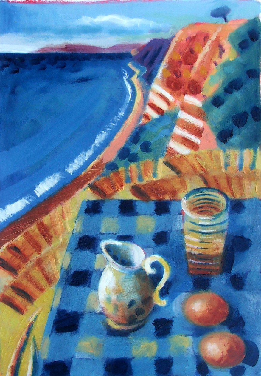 Cerveja (acrílico a bordo) de Sara Hayward
