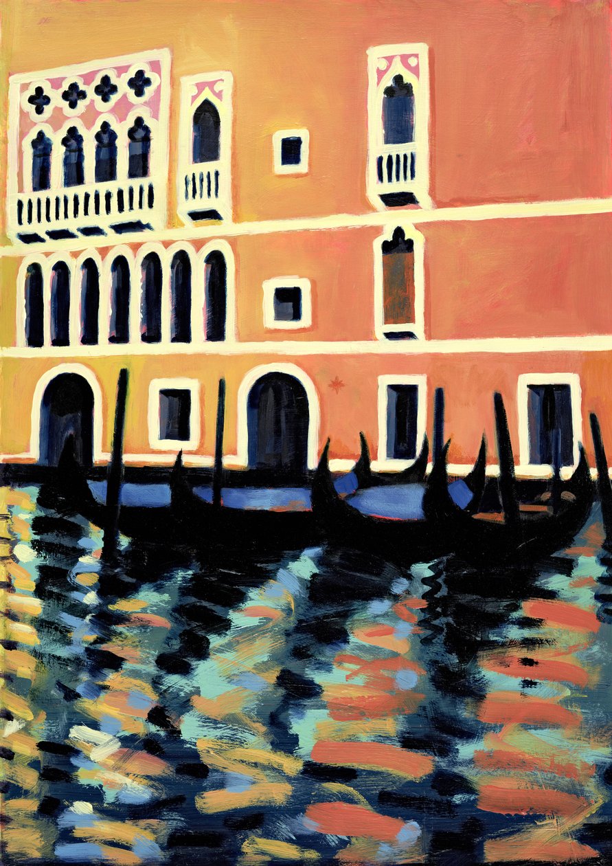 Canal Grande I (óleo no cartão) de Sara Hayward
