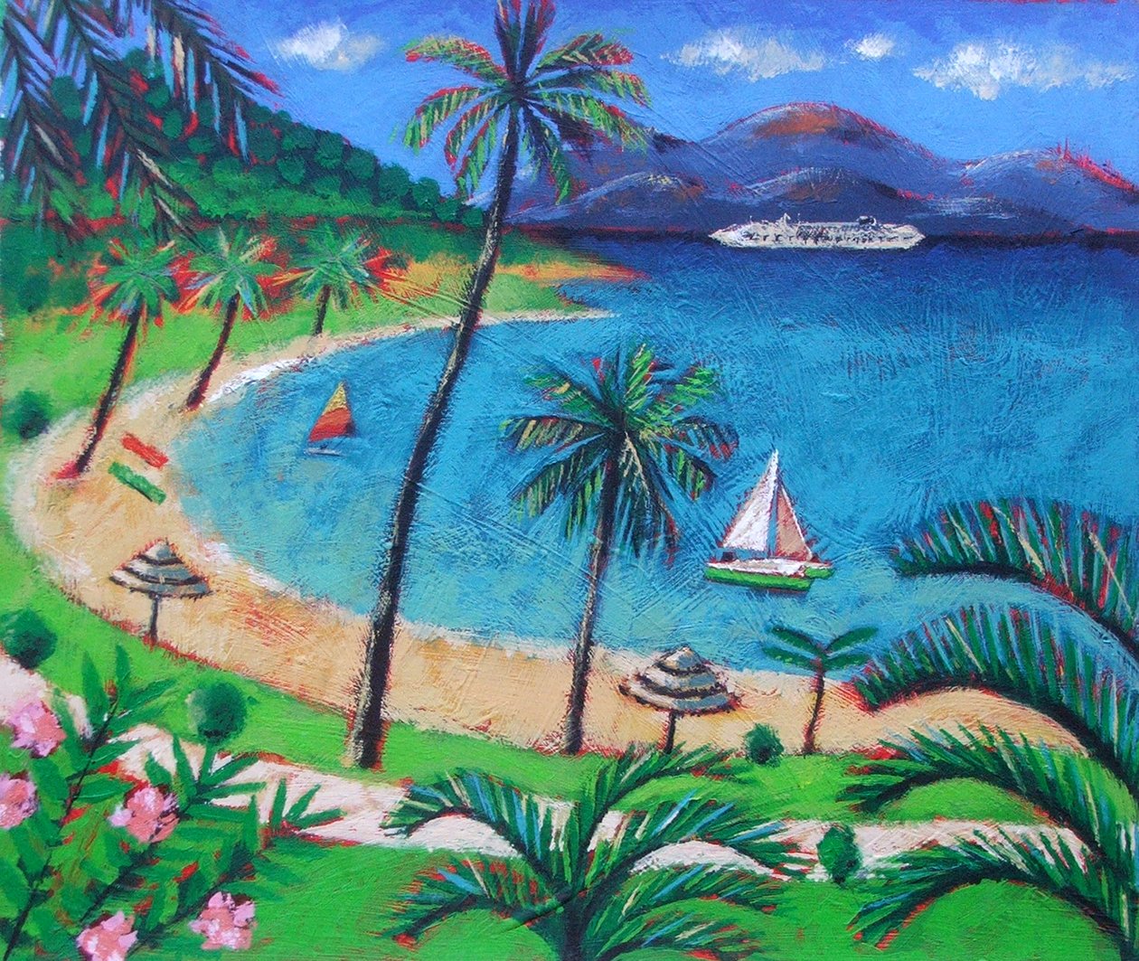 Caribe (acrílico sobre tela) de Sara Hayward