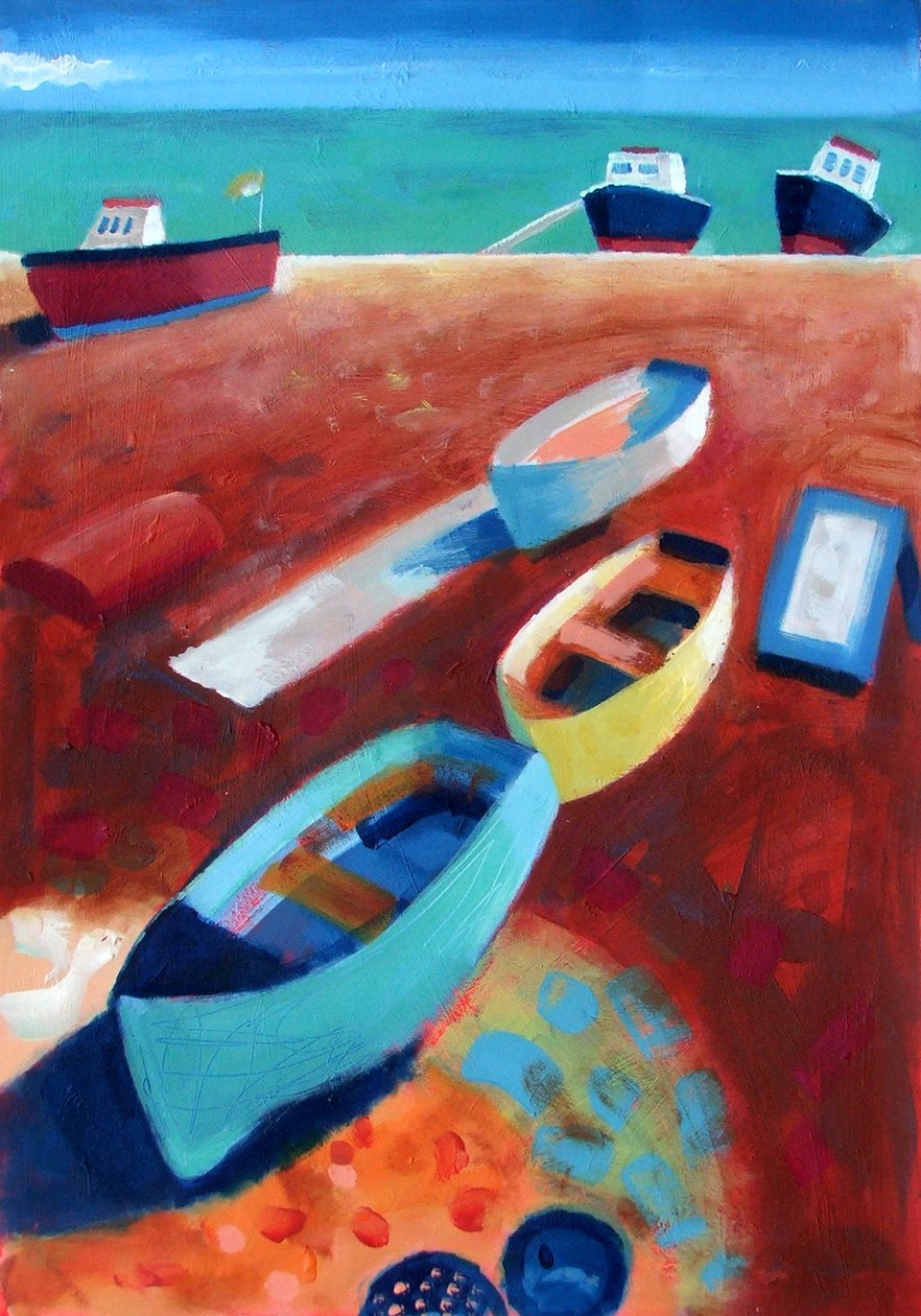 Devon (acrílico a bordo) de Sara Hayward