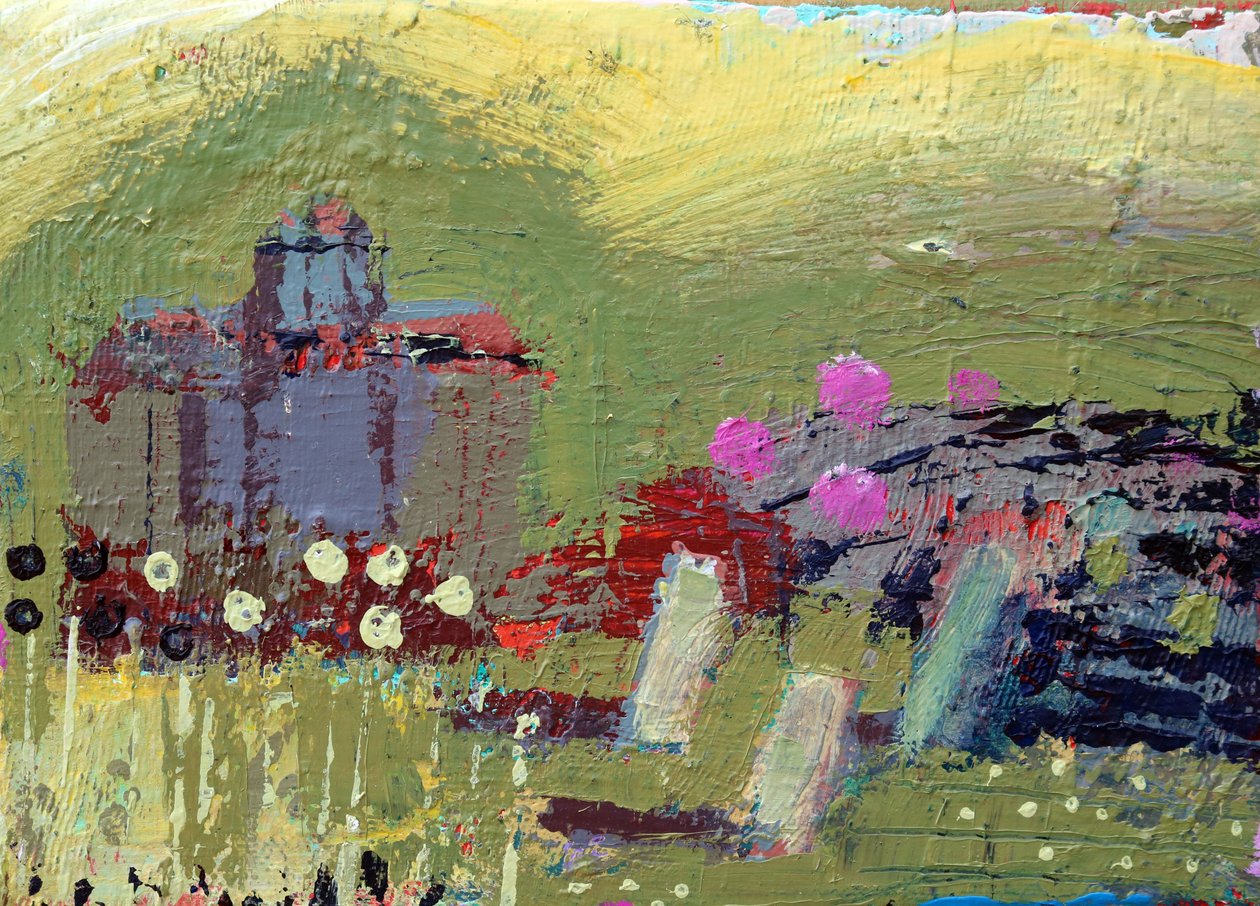 Iona landscape II, 2019 (acrílico sobre tela) de Sara Hayward