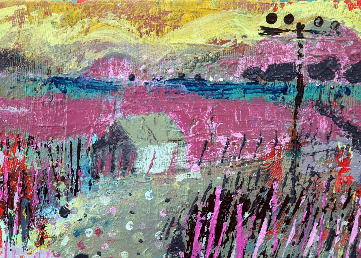 Landscape Iona, 2019 (acrílico sobre tela) de Sara Hayward