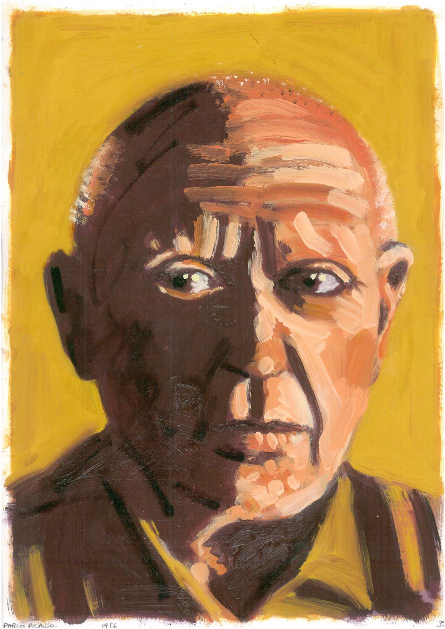 Pablo Picasso, 2008 (óleo sobre papel) de Sara Hayward